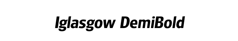 Iglasgow DemiBold font preview