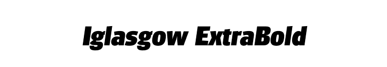 Iglasgow ExtraBold font preview