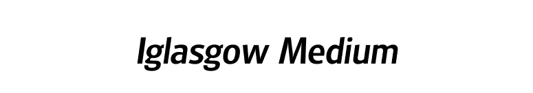 Iglasgow Medium font preview