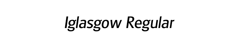 Iglasgow Regular font preview