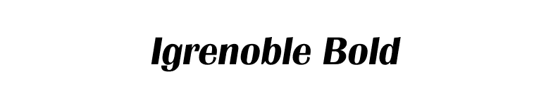 Igrenoble Bold font preview