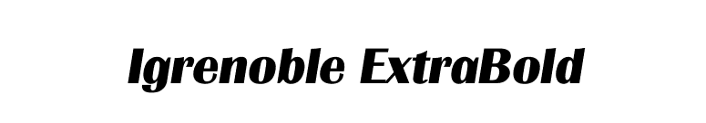 Igrenoble ExtraBold font preview