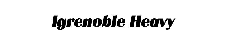 Igrenoble Heavy font preview