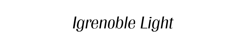Igrenoble Light font preview