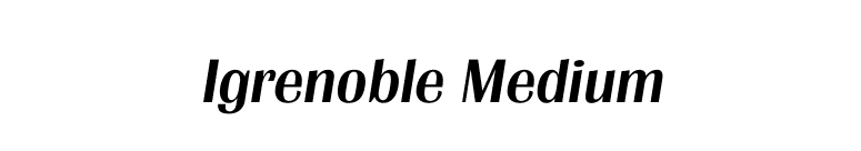 Igrenoble Medium font preview