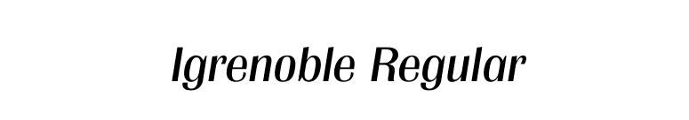Igrenoble Regular font preview