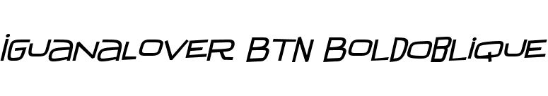 IguanaLover BTN BoldOblique font preview