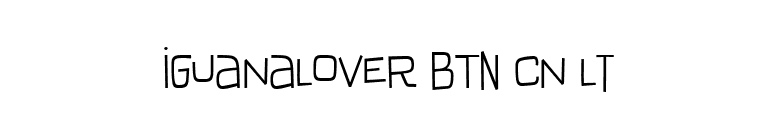 IguanaLover BTN Cn Lt font preview