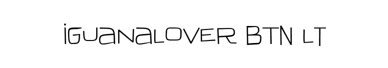 IguanaLover BTN Lt font preview