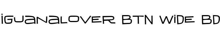 IguanaLover BTN Wide Bd font preview