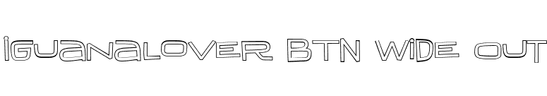IguanaLover BTN Wide Out font preview
