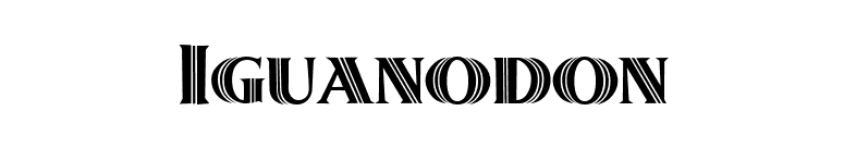 Iguanodon font preview