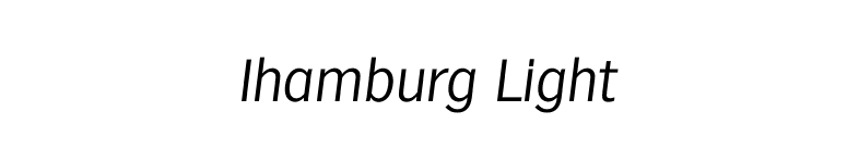 Ihamburg Light font preview