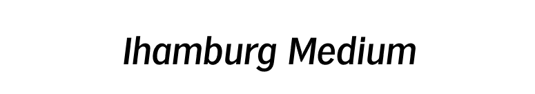 Ihamburg Medium font preview