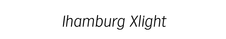 Ihamburg Xlight font preview