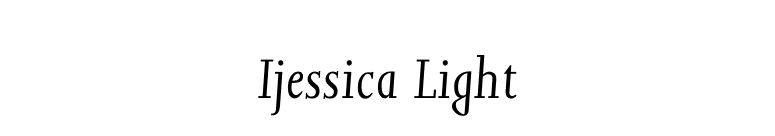 Ijessica Light font preview