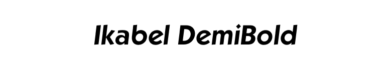 Ikabel DemiBold font preview