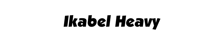 Ikabel Heavy font preview