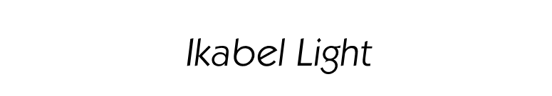 Ikabel Light font preview