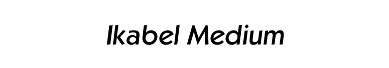 Ikabel Medium font preview