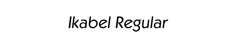Ikabel Regular font preview