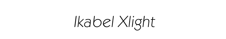 Ikabel Xlight font preview