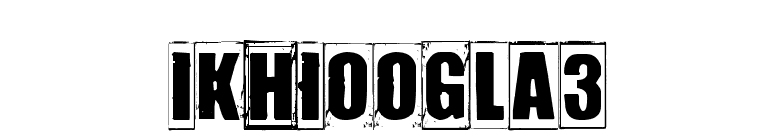 IKHIOOGLA3 font preview