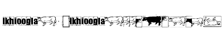 IKHIOOGLAcow font preview