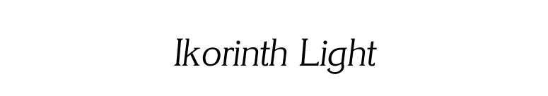 Ikorinth Light font preview