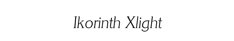 Ikorinth Xlight font preview