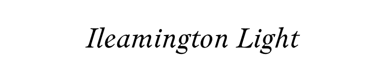 Ileamington Light font preview