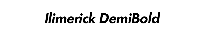 Ilimerick DemiBold font preview