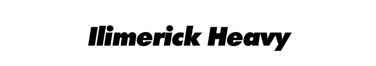 Ilimerick Heavy font preview