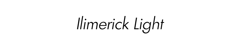 Ilimerick Light font preview