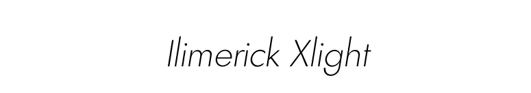 Ilimerick Xlight font preview