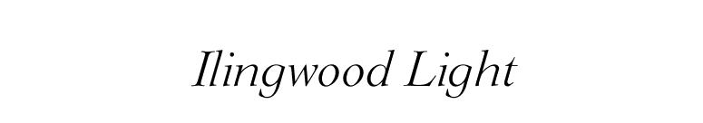 Ilingwood Light font preview