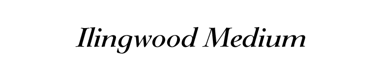 Ilingwood Medium font preview