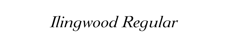 Ilingwood Regular font preview
