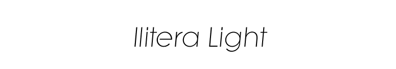 Ilitera Light font preview