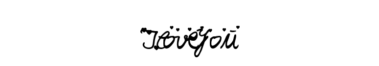 Iloveyou font preview