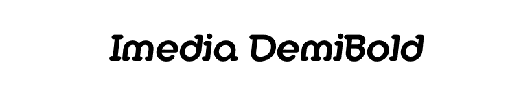 Imedia DemiBold font preview
