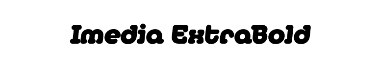 Imedia ExtraBold font preview