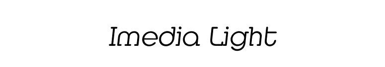 Imedia Light font preview
