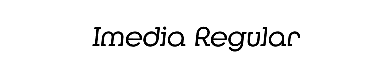 Imedia Regular font preview