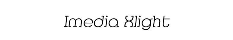 Imedia Xlight font preview