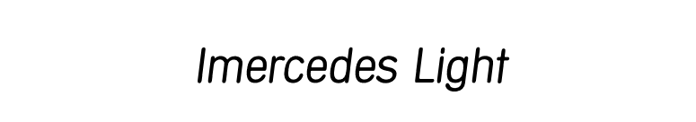 Imercedes Light font preview