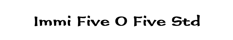 Immi Five O Five Std font preview