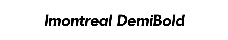 Imontreal DemiBold font preview