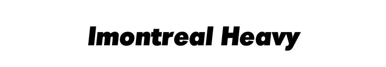 Imontreal Heavy font preview