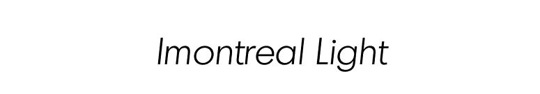 Imontreal Light font preview
